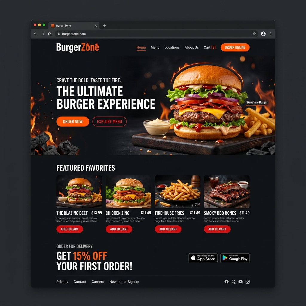 BurgerZone Landing